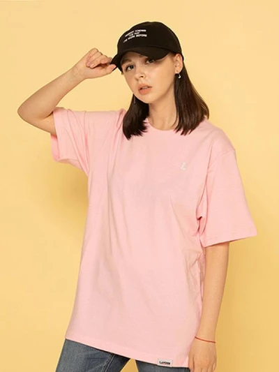 BASIC L LOGO S/S TEE-LIGHT PINK